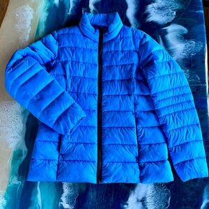 NWOT 32 Degrees Ladies Washable Puffer Jacket Size S Blue